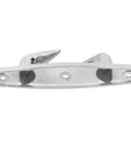Side view of Bow Chocks For Boat 4.69 Inch 316 Stainless Steel Mooring Cleats Set Of Two Left And Right Fairlead Dock Cleats