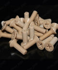Premium PEEK Plastic Phillips Countersunk Flat Head Screws M6 X 40mm Pack Of Twenty piled on a surface, showing flush heads and threads.