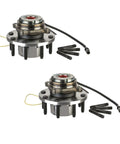Front Wheel Bearing And Hub Assembly Kit Set Of 2 For Ford Excursion F250 Super Duty SRW 4WD showing preloaded sealed hubs and bolts.