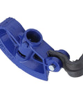 Heavy Duty C45 Steel Manual Pipe Bender Fits 1/2 To 3/4 Inch Tubing And Conduit close-up of durable blue bender for precise bends