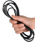 Hand holding Heavy Duty Dryer Drum Drive Belt For GE And Hotpoint Dryers With 4 Ribs And 3 Grooves, Tough As Nails Rubber Replacement