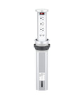 Pop Up Retractable Surge Protector With Auto Raise Hidden Recessed Power Strip Featuring 2 USB Charging Ports And 3 AC Outlets