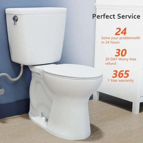 Fix That Leaky Toilet Mess Once And For All With This Heavy Duty Flange Repair Kit And Wax Ring Designed For 3 Or 4 Inch Waste Pipes Creates A Bulletproof Seal Ideal For DIY Homeowners Wanting A Quick Bathroom Fix. White toilet installation with warranty and service details.