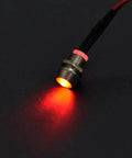 LED Indicator Light 110V AC DC 8mm Panel Mount Red Signal Lamp With Metal Shell Durable Flame Resistant Plastic.