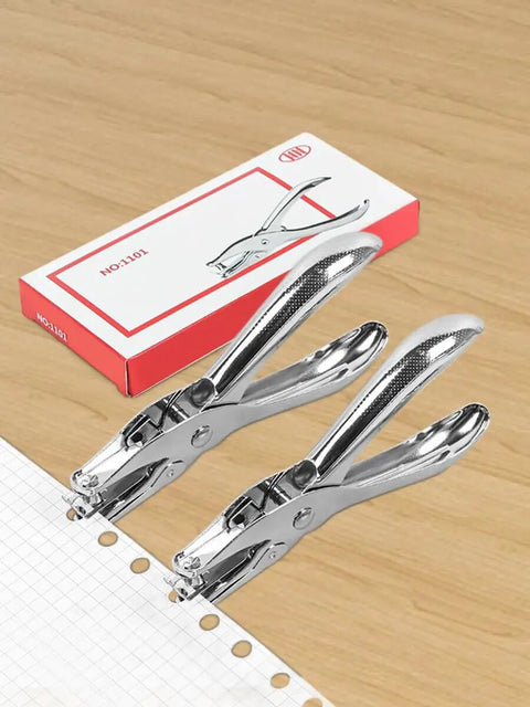 2 Pack Quarter Inch Hole Punch, Handy Circle Hole Puncher For DIY Craft Paper, Tags And Tickets, 10 Sheet Capacity, Durable Stainless Steel