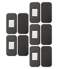 Magnetic Cabinet Catches Set for Doors and Drawers, Invisible Latch Kit, 5-Piece, 4 by 2 cm, Silver and Black, Heavy Duty Magnetic Closure