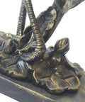 Crane Bird Stained Glass Table Lamp With Resin Accents, Retro Vintage LED Desk Light, vivid brass finish base detail.