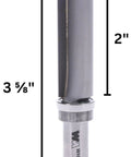 Workhorse Template Router Bit With Ball Bearing Carbide Tipped Three Quarters Inch Cutting Diameter Two Inch Cutting Length Half Inch Shank Three And Five Eighths Inch Overall Length Ideal For Template Work And Flush Cutting Durable For Precise Routing with size annotations