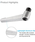 Clamping Lever Handle with M8 Female Thread 72mm Lever Length 4mm Hex Socket Silver Tone for Lathe Machinery