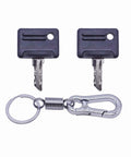 2 Pack Heavy Duty Forklift Ignition Switch Key Replaces 107151-001 And 089216-001 Compatible With Crown Wp3000 Pe3000 Pe4000 Gpw40 with keyring.