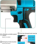 Heavy Duty Cordless Wire Pulling Machine With Automatic Conduit Threader And Six Roller Guide control panel showing speed switch and functions.