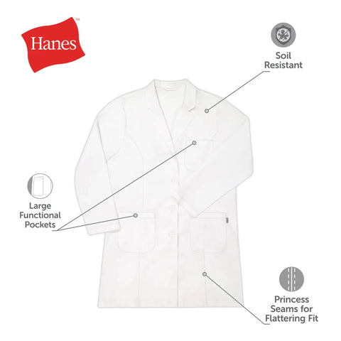 Womens Scrubs Lab Coat With Five Pockets For Healthcare Designed For Comfort Fit And All Day Wear Soil And Water Resistant Medical Jacket