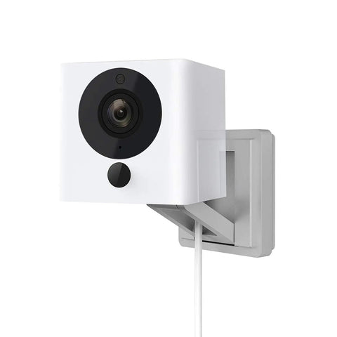 1080P HD Indoor WiFi Smart Home Cam With Night Vision And Two Way Audio Works With Alexa And Google Assistant 2 Pack White mount