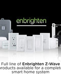 Full line of Z-Wave products with metal enclosure, outlets, switches, and smart plug for home automation setup.