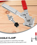2 Piece Welding Toggle Clamps Set Heavy Duty Fixed Iron Hold Down Clamps With Quick Release Durable Woodworking Tool