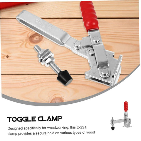2 Piece Welding Toggle Clamps Set Heavy Duty Fixed Iron Hold Down Clamps With Quick Release Durable Woodworking Tool