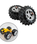 8 Piece RC Model Wheel Set With Shafts For Cars Trucks Robots Boats And Helicopters Made From Durable Plastic Wheels
