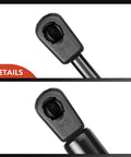 Close-up of Heavy Duty 14 Inch Gas Lift Supports showing durable PA66 end fittings for tool chests and storage beds.