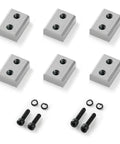 VEVOR 6PC Rebar Cutter Replacement Jaw Blades Silver Double-Sided CR12MOV Steel For 5/8 Inch 16mm #5 Electric Cutting Machine with screws