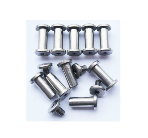 Pack of 10 stainless Folding Knife Bracket Bolts and Lock Shaft Rivets for DIY Knifemaking Pivot Pins and EDC Screw Fasteners