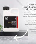 Keep Your Countertops Lookin Fresh With This Premium Water Based Quartz Sealer That Straight Up Locks Out Oil And Stains On Indoor Outdoor Quartzite Counters Floors Walls And Furniture In A Hassle Free Pint on display with water droplets.