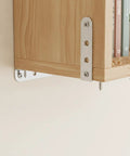 Heavy Duty 2x2 Inch Steel L Shaped Corner Braces for furniture assembly on wooden shelf