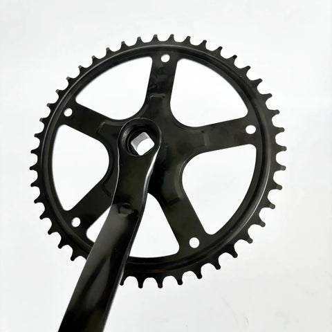 Single Speed Bicycle Crankset 36T 40T 44T 165mm Crankarms Square Taper For Mountain And Road Bikes Black Pedals 9 By 16 Compatible