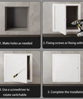 Kickass Lockable Steel Access Panel Door Flush Fit Seamless Design For Drywall Ceilings And Attics Reinforced Metal Hatch installation steps.