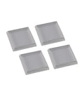 Square Furniture Caster Cups For Carpet And Hard Floors 1-13/16 Inch Clear Pack Of 4 Protect Carpeting From Dents And Scratches