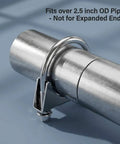 Beefy Heavy Duty Zinc Plated Carbon Steel U Bolt Clamp 2.5 Inch OD securing pipe, rust resistant, 4 pack, easy install for exhaust
