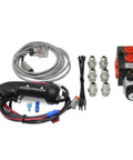 Hydraulic Multiplier Selector Diverter Valve With Joystick Handle For Easy Add Ons Like Grapples Snow Plows Snow Blowers And Augers Smooth 13 GPM Flow Control For Heavy Duty Terrain Work, showing components including joystick handle, cables, connectors, and hydraulic valve unit.