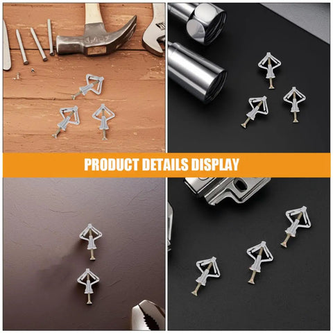 Drywall Anchors For Screws Kit 50 Piece Set Heavy Duty Plastic Butterfly Anchors With Steel Screws For Hollow Walls
