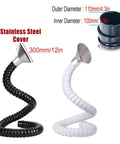 Flexible Air Duct Collector Arm With Hood For Smoke And Dust Extraction Pro-Grade 1.5M Length 100MM ID Soldering Fume Extractor