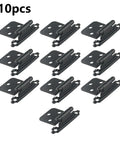 10 pack of Self Closing Overlay Flush Cabinet Hinges with Chrome Finish Cold Rolled Steel Built To Last Soft Close Noise Reduction Black