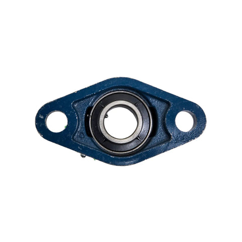 Pillow Block Bearing UCFL204-12 Self Aligning Three Quarter Inch Bore 2 Bolt Flange Mounted With Solid Base Built For Tough Industrial Machinery And Conveyors Pre Lubricated For Quick Install 4 Pack Heavy Duty Shaft Support And Misalignment Tolerance, blue cast iron flange bearing