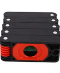 Schimer Foldable Spirit Level Ruler with 4 Bubbles Magnetic Design High Accuracy for DIY Projects Home Decoration 600Mm in compact black and red design.