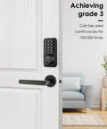 Keypad Door Lock With Keyless Entry Electronic Lock For Home Security Programmable 20 Access Codes And A One Time Guest Code