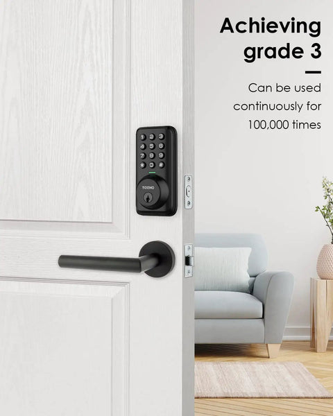 Keypad Door Lock With Keyless Entry Electronic Lock For Home Security Programmable 20 Access Codes And A One Time Guest Code