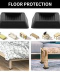 5 Pc Non Slip Furniture Pads Wheel Stoppers For Office Chairs And Couches Lock Down Heavy Furniture With Durable Rubber Grips under furniture.