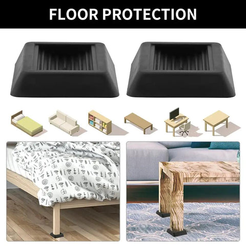 5 Pc Non Slip Furniture Pads Wheel Stoppers For Office Chairs And Couches Lock Down Heavy Furniture With Durable Rubber Grips under furniture.