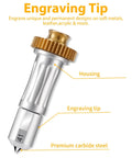 Premium Engraving Tip And Drive Housing Compatible With Cricut Maker For Killer Diy Crafts That Straight Up Look Dope And Ready To Go When You Wanna Create Stuff - Silver engraver with gold housing.