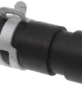 Close-up of HVAC Heater Hose Assembly 626-735 Replacement For Ford And Lincoln Models with focus on connector and clamp