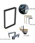 Heavy Duty Solid Steel Table Legs With Elegant Arc Shape And Glossy Silver Coating, No Sweat Cleaning Anti Slip Mounts For Kitchen Or Bathroom Fixes In 70X70CM, Hella Sturdy Supports design details.