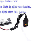 Two Pack 7.4V 1200mAh Li Ion Rechargeable Battery With Black SM 3P Plug Replacement For Older Version RC Trucks charger