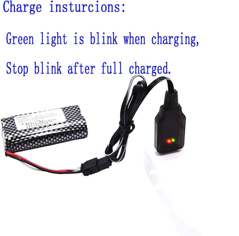 Two Pack 7.4V 1200mAh Li Ion Rechargeable Battery With Black SM 3P Plug Replacement For Older Version RC Trucks charger