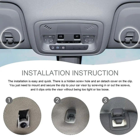 Installation steps for 2 Pack Sun Visor Support Clips Anti Vibration Retainer Bracket For Chevy Cruze Sonic Spark And Buick Verano