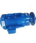 Rock Solid Heavy Duty Speed Reducer Gearbox For Industrial Motors with blue housing and flange for durable power transmission.