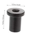 Black spacer for 5 Pack Barn Door Track Spacers Replacement Kit Wall Connectors For Sliding Barn Door Hardware Rolling, shown with dimensions