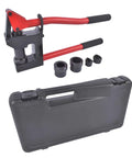 Manual Lever Sheet Metal Hole Punch Kit 20 Gauge With Dies 7/8 Inch 1-1/8 Inch And 1-11/32 Inch with carrying case