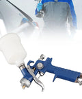 Keenso Pneumatic Paint Spray with Transparent Pot, blue spray gun with clear paint cup for precise atomization.